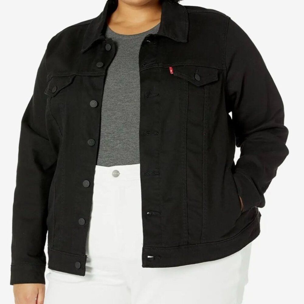 Levi's NWOT Sz 3X Black Plus Trucker Denim Jean Jacket